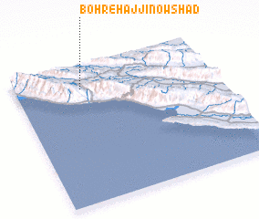 3d view of Bohr-e Ḩājjī Nowshād