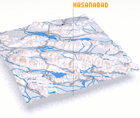 3d view of Ḩasanābād