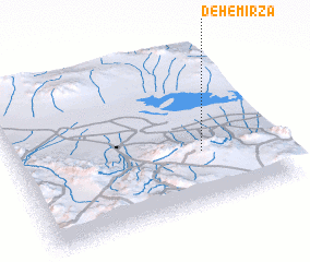 3d view of Deh-e Mīrzā