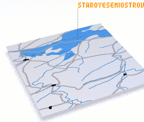 3d view of Staroye Semiostrovo