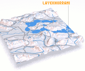 3d view of Lā-ye Khorramī