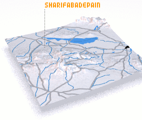 3d view of Sharīfābād-e Pā\