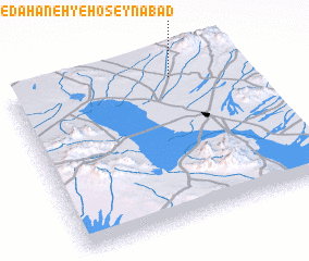 3d view of Dam-e Dahaneh-ye Ḩoseynābād