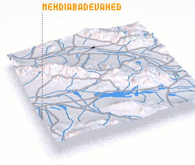 3d view of Mehdīābād-e Vāḩed