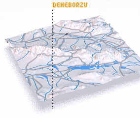 3d view of Deh-e Borzū