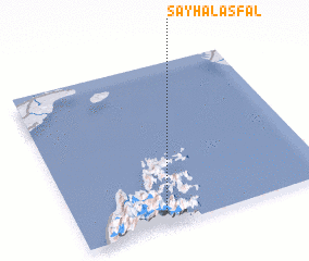 3d view of Sayḩ al Asfal