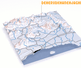 3d view of Deh-e Rūdkhāneh Jaghdar