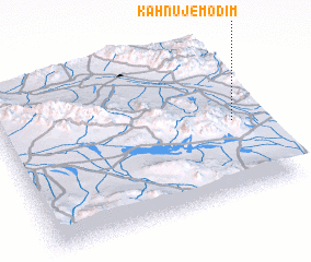 3d view of Kahnūj-e Modīm