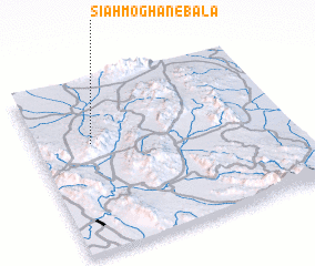 3d view of Sīāh Moghān-e Bālā