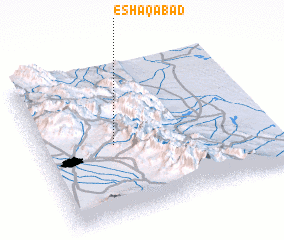 3d view of Esḩāqābād