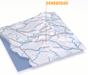 3d view of Deh Bandān