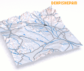 3d view of Deh Pīsh-e Pā\