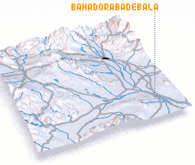 3d view of Bahādorābād-e Bālā