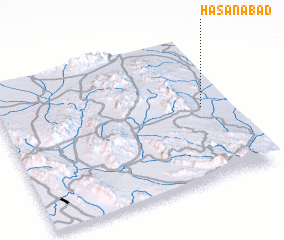 3d view of Ḩasanābād