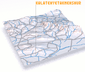 3d view of Kalāteh-ye Takmeh Shūr