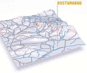 3d view of Rostamābād