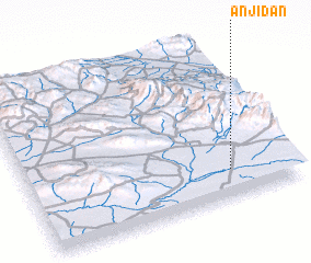 3d view of Anjīdān