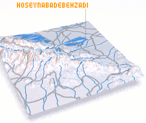 3d view of Ḩoseynābād-e Behzādī