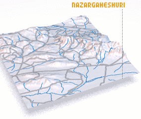 3d view of Naz̧argāh-e Shūrī