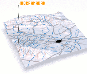 3d view of Khorramābād