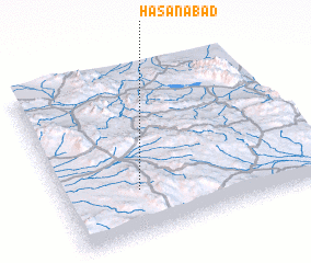 3d view of Ḩasanābād