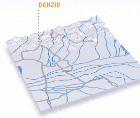 3d view of Deh Zīr