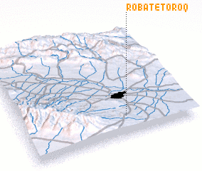 3d view of Robāţ-e Ţoroq