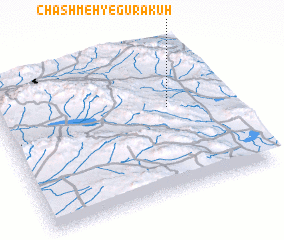 3d view of Chashmeh-ye Gūra Kūh