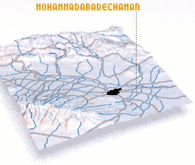 3d view of Moḩammadābād-e Chaman