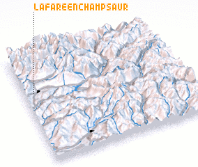 3d view of La Fare-en-Champsaur