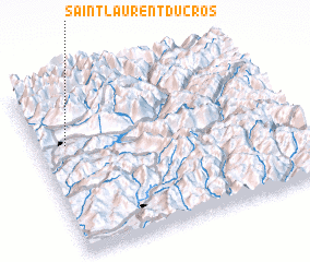 3d view of Saint-Laurent-du-Cros