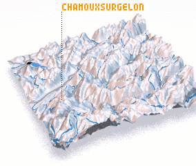 3d view of Chamoux-sur-Gelon