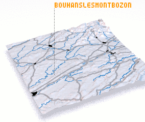 3d view of Bouhans-lès-Montbozon