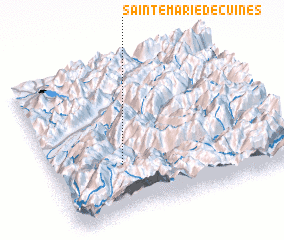 3d view of Sainte-Marie-de-Cuines