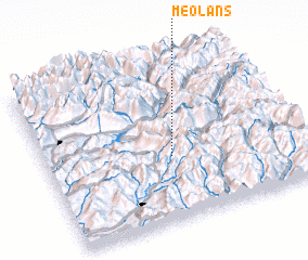 3d view of Méolans