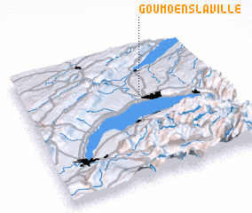 3d view of Goumoens-la-Ville