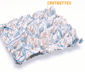 3d view of Crêt Bettex