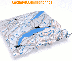 3d view of La Chapelle-dʼAbondance