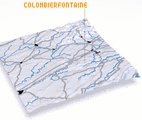 3d view of Colombier-Fontaine