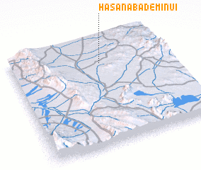 3d view of Ḩasanābād-e Mīnū\