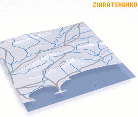 3d view of Ziārat Shāh Ko