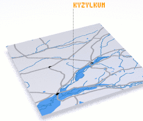 3d view of Kyzylkum