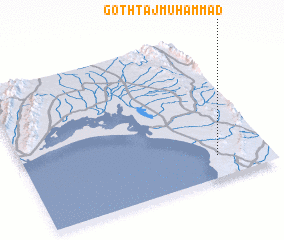 3d view of Goth Tāj Muhammad