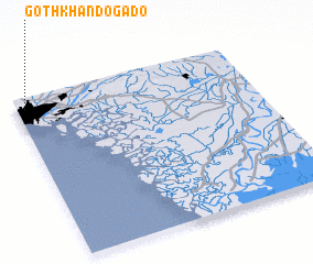 3d view of Goth Khāndo Gado