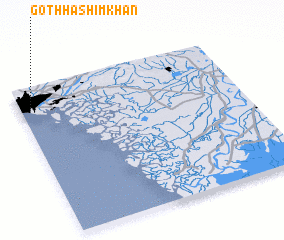 3d view of Goth Hāshim Khān