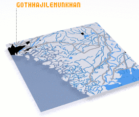 3d view of Goth Hāji Lemūn Khān