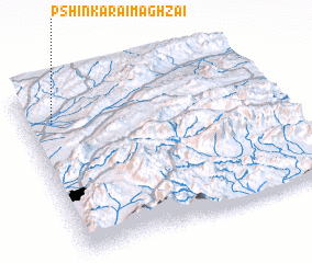 3d view of Pshin Karai Maghzai