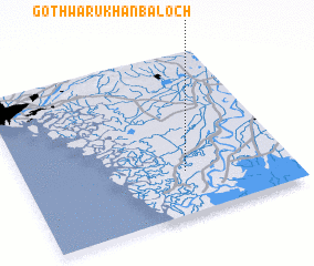 3d view of Goth Waru Khān Baloch