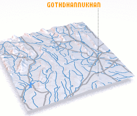 3d view of Goth Dhannu Khān