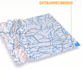 3d view of Goth Jumo Chāndio